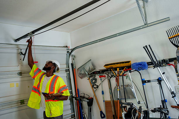 Professional Garage Door Roller Replacement technician working in Cedar Point, NC